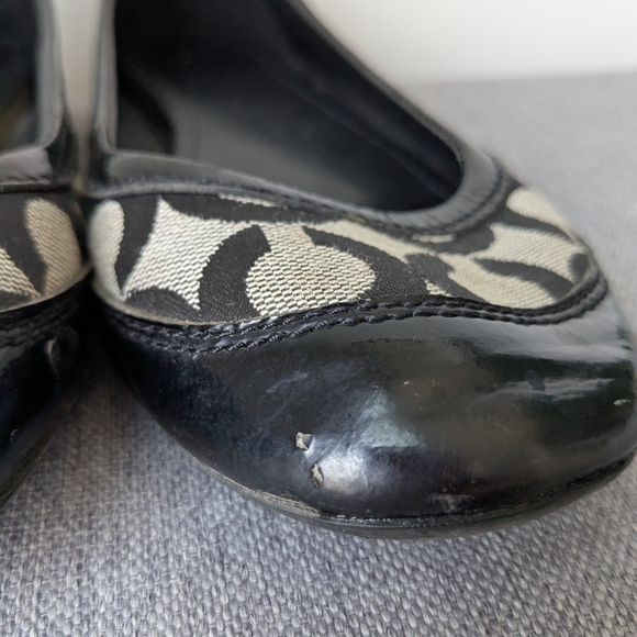Coach Ballet Flat - signature grey smoke CC size 8 - Picture 3 of 8